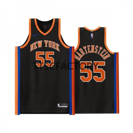 Dres New York Knicks Isaiah Hartenstein 55 Nike 2022-23 City Edition Crno Swingman - Muške